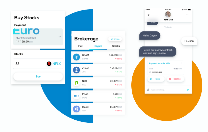 Platio Crypto Banking Application screenshot 1